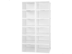 Pack 12 cajas zapatos plástico apilables y antivuelco MAX HOME