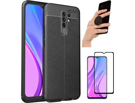 Carcasa, Protector y Popsocket Xiaomi Redmi 9 Rugged Leather