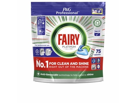 Pastillas para Lavavajillas FAIRY Platinum (75 Unidades)