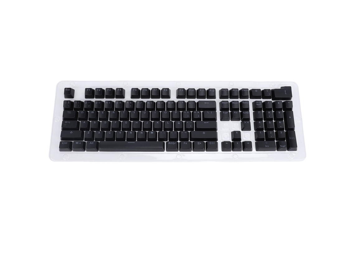 Conjunto De Teclas De Teclado Mecánico De 108 Teclas En Español Para Múltiples Diseños (negro)
