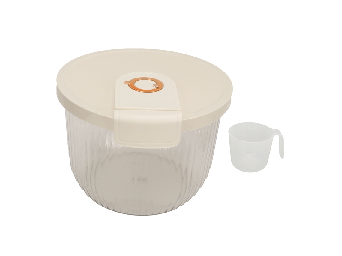 Recipiente De Almacenamiento De Arroz Transparente Sellado Dispensador 7.5kg
