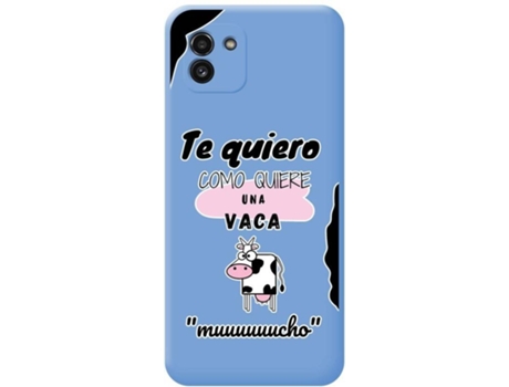 Carcasa para Samsung Galaxy A03 TUMUNDOSMARTPHONE Silicona Líquida Dibujos Azul