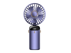 Mini ventilador de mano, ajustable a 90°, 5 velocidades, ideal para casa, oficina, viajes, morado Yizhood