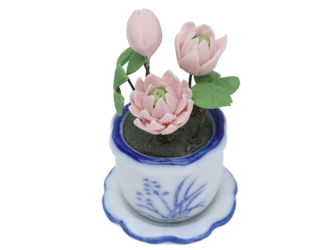 Flor En Maceta Miniatura Para Casa De Muñecas, Escala 1:12, Bonsái Simulado, Regalo Para Niños, Decoración.