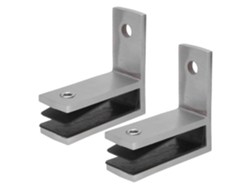 2 Abrazaderas De Vidrio Plateadas De Acero Inoxidable De 10 A 12 Piezas Para Barandillas Y