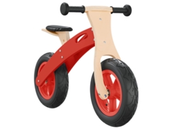Bicicleta sin pedales VIDAXL para niños con neumáticos de aire rojo