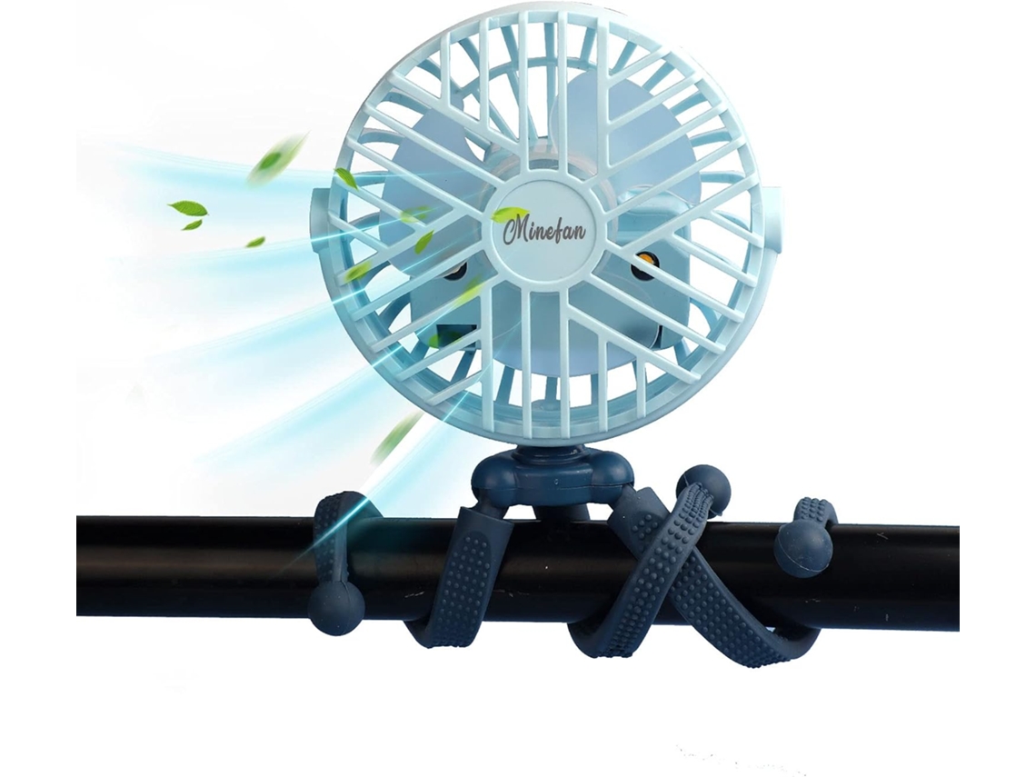 Ventilador para cochecito de bebé con función de memoria de velocidad, diseño flexible único y potente viento para una brisa refrescante BRILVIBERA