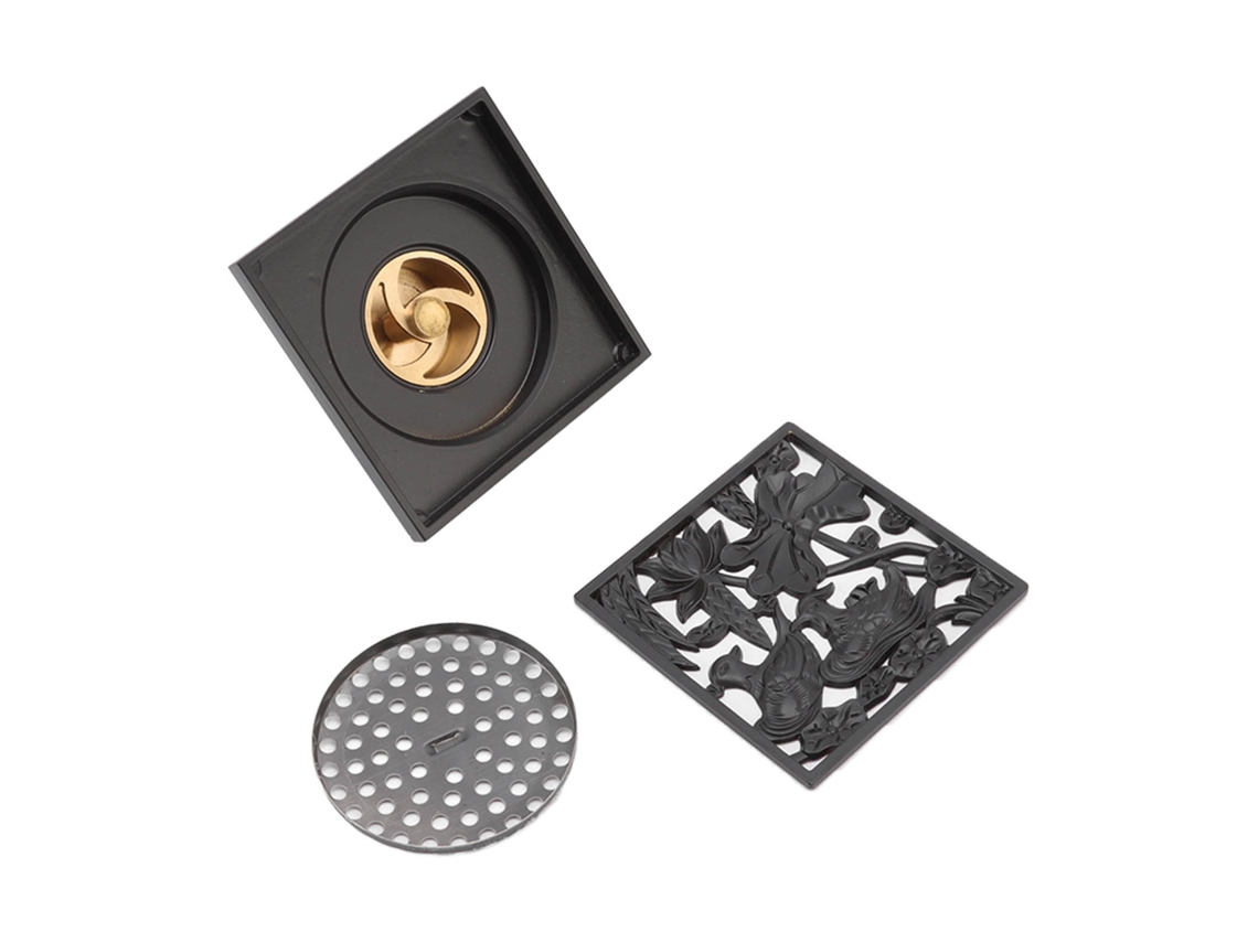 Desagüe de suelo con filtro de acero inoxidable y cobre