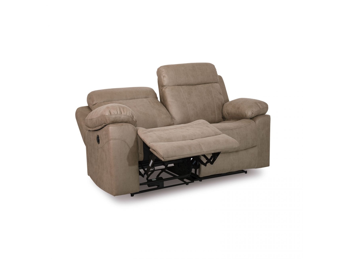 Sofá relax 2 plazas Nellie Cemento 164 x 102 x 96 cm