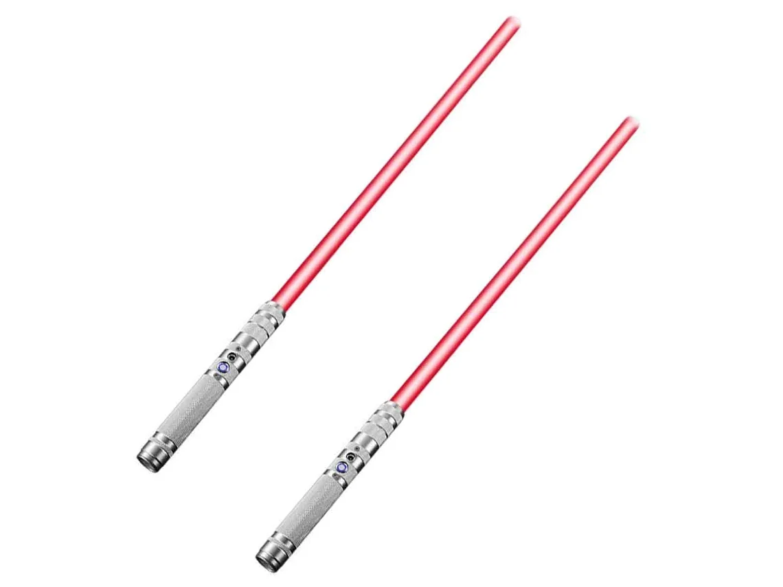 Espada luminosa de metal recargable 2 en 1 con 7 colores y sonido para niños y adultos. Juguete de cosplay para Halloween y Navidad.
