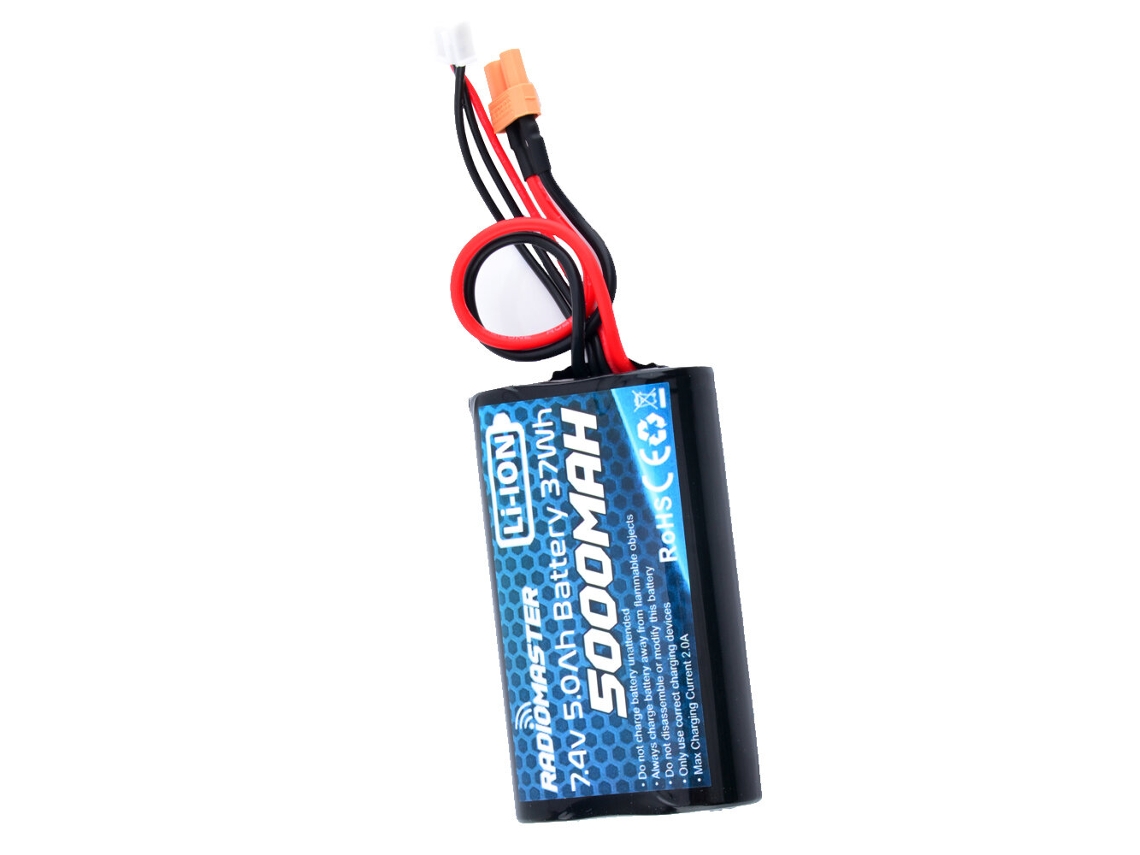 Batería Li-ion Radiomaster 2s 7.4v 37wh 5000mah Conector Jst-xh Xt30 Para Transmisores Gx12 Mt12 Tx16s Tx12s Mkii Módulo Tbs Crossfire