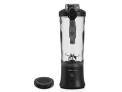 Licuadora portátil recargable (negra) 600 ml | Batería de 4000 mAh | 6 cuchillas | Resistente al agua