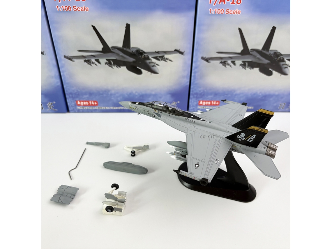 (f-18 Vfa-103) Modelo Militar Estadounidense A Escala 1/100, Modelo De Metal Del Avión De Combate F/a-18f.
