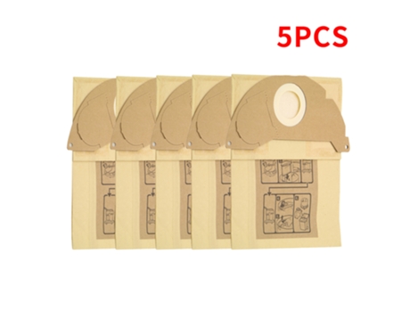 Bolsas de filtro de papel para aspiradora, repuesto de bolsa de polvo para Karcher A2000 Series Wd2.250 6.904-322,0, 5 piezas