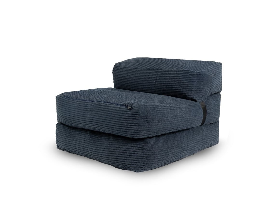 Puff Cama Desenfundable 70x190 Cm Azul Oscuro