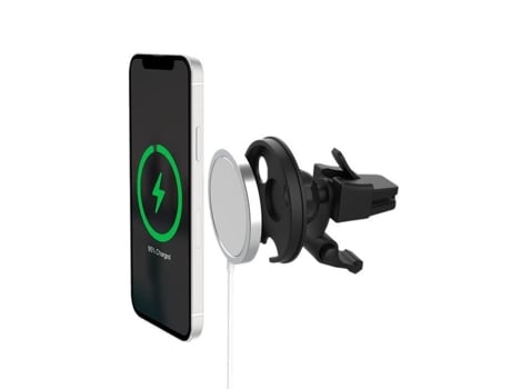 Cargador de Indução BIGBEN CONNECTED Compatível con Magsafe 15W Soporte para Coche Ventilação de Ar Blanco