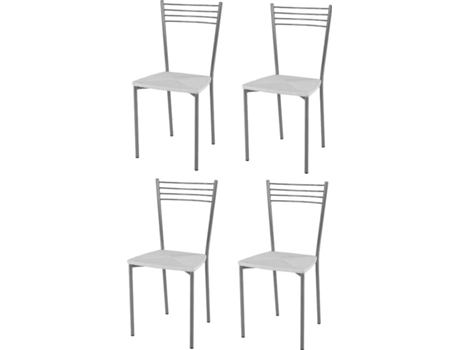 Conjunto de 4 Sillas T M C S Elena MA150BI (Blanco - 87x42x44 cm - Acero)