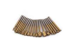 Conjunto De 20 Brocas Rotativas Hss Com Revestimento De Titânio Para Carpintaria, Perfuração E Escultura