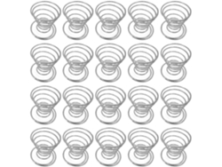 Juego De 20 Soportes De Alambre De Acero Inoxidable Plateado Para Plantas Aéreas