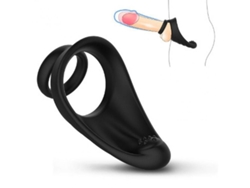 Dan26-masajeador De Próstata De Silicona Para Hombres Con 2 Anillos 10 Modos De Vibración Control Remoto Recargable Usb Tqz Generación