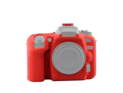 Funda protectora de silicona suave para Nikon D7500 roja Zruxe