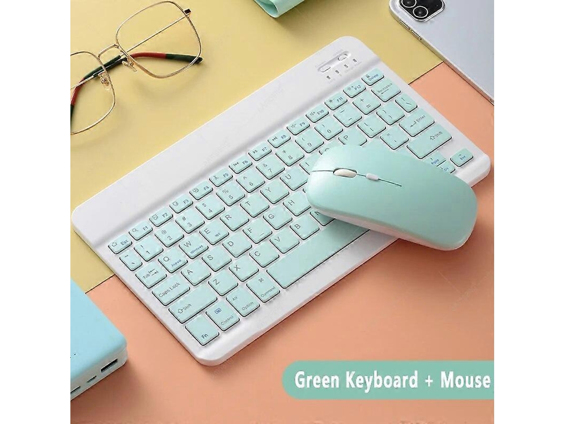 Teclado Bluetooth compatible con ruso, árabe, coreano y español para Android, Samsung, Windows, Apple, Mac y iPad. Everley891