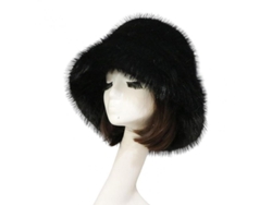 Gorra Fisherman De Invierno Para Mujer Con Abertura Ancha Y Protección De Orejas De Pelo Falso Suave Y Calient Negro