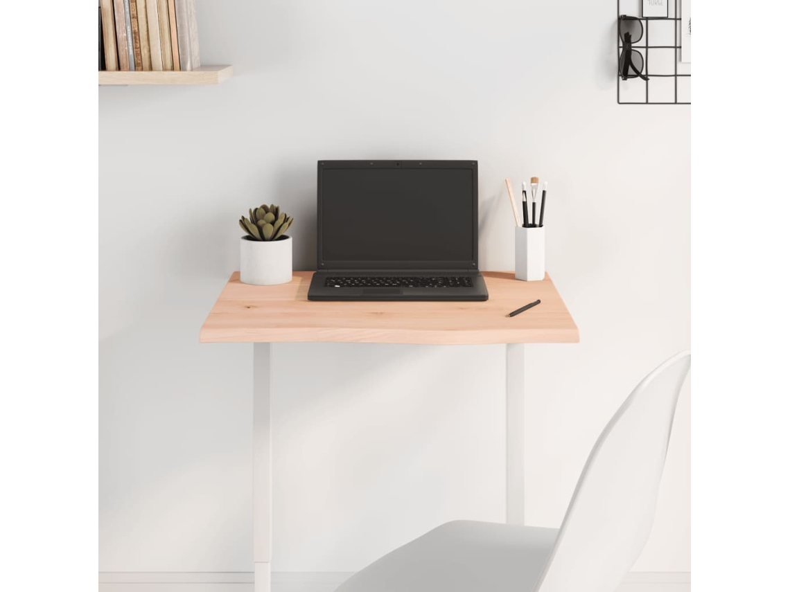 Tablero De Mesa Madera Maciza De Roble Sin Tratar 60x40x2 Cm