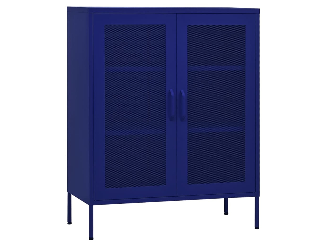 Maison Exclusive - Armario De Almacenamiento Acero Azul Marino 80x35x101,5 Cm
