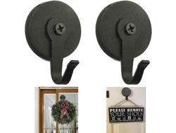 Rebe-soporte De Corona Magnético Para Puerta De Metal Paquete De 2 Negro 43*53*6mm Resiste Hasta 5 Libras