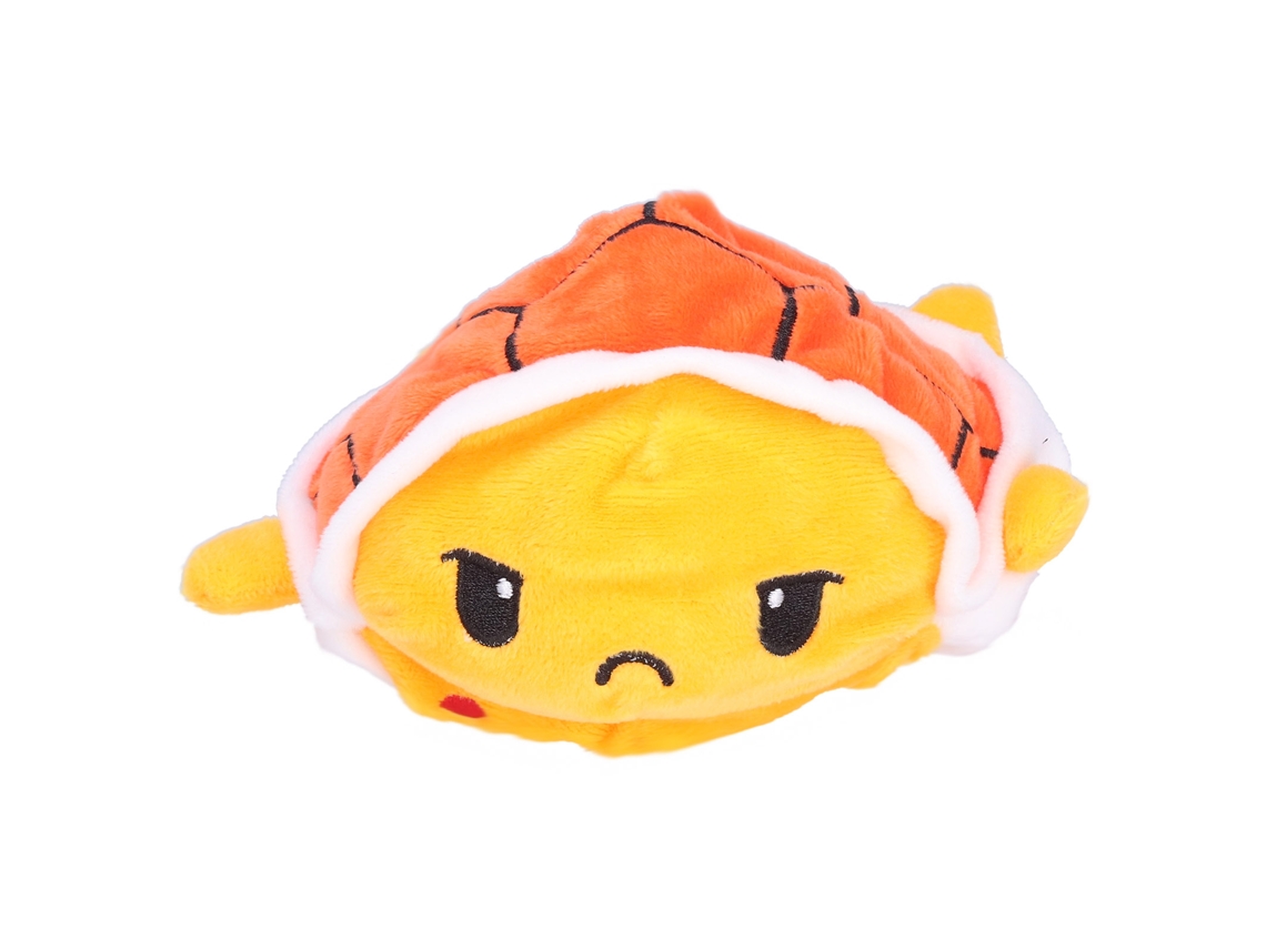 Boneco Tartaruga Invertível Pelúcia De Duas Faces Brinquedo Animal Flip Laranja