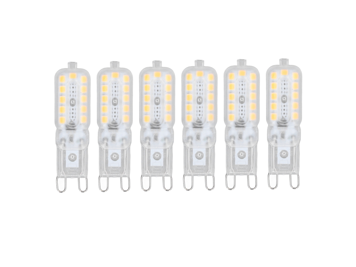 2026-6pcs Bombilla Led G9 5w Transparente Regulable 22led Luz Blanca 110-140v Para Techo Pared Mesa