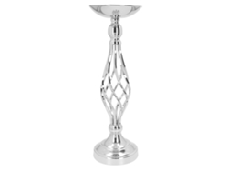 2026-porta Velas De Mesa De Hierro Decorativo Con Diseño Torsionado Para Bodas Decoración Plata