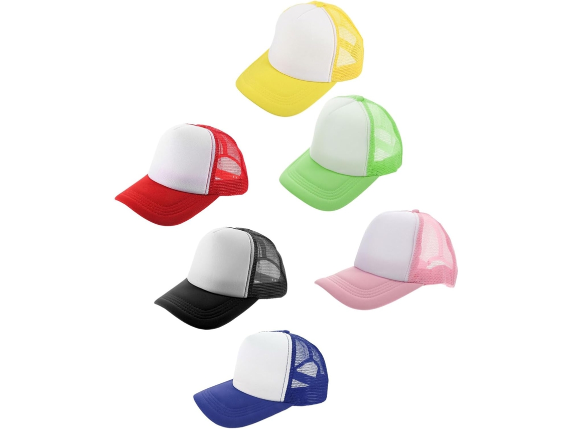 Juego De 6 Gorras Lisas Para Sublimación