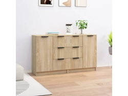 Lovely Home Aparador 2 Pzs 60X30X70 Cm Madera Procesada Roble Sonoma