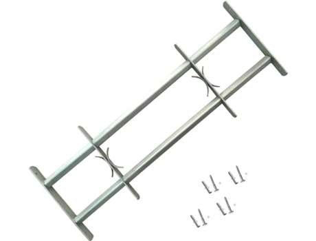 vidaXL Reja de seguridad ajustable ventana con 2 barras 700-1050 mm