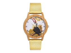Reloj De Cuarzo Unisex Con Correa De Silicona Moda Pulsera Casual Oro