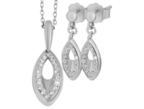 Conjunto de Colgante y Pendientes en Plata de Ley 925 Tamy Bañado en Rodio