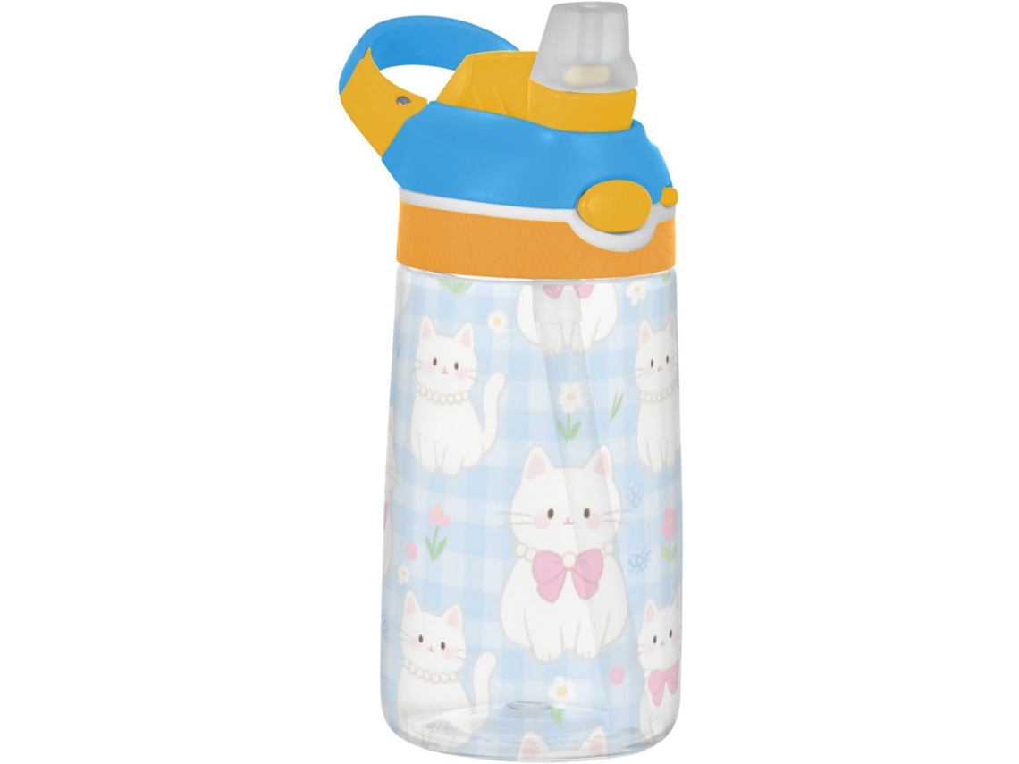 Botella de agua deportiva Tritan con tapa de pajita de boca ancha.