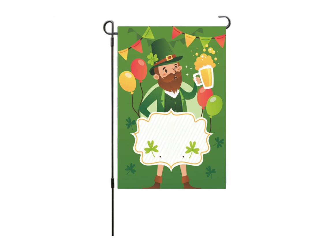 Bandeira de Jardim de São Patrício Duplex Lavável À Máquina Poliéster Decorativa S38