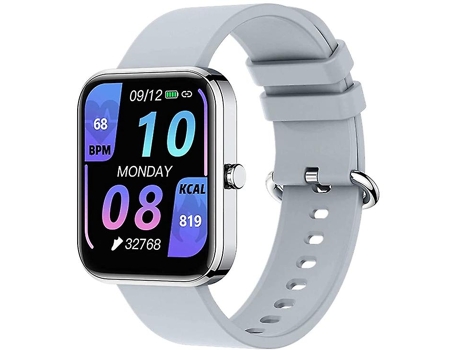 Reloj inteligente de 1,69 pulgadas, Bluetooth 5.0 Fitness Tracker, resistente al agua para hombres y mujeres (gris) VEANXIN
