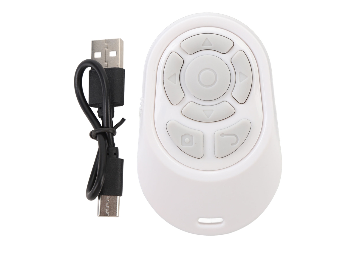 Anillo De Control Remoto Inalámbrico Bt5.2 Para Vídeos Cortos, Páginas Y Cámara - Blanco