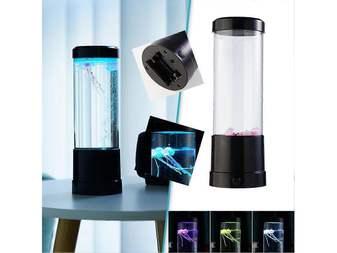 Lámpara de señalización Rosewell Electric con forma de medusa, luz ambiental LED con cambio de color para acuario falso.