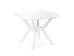 Mesa resina nilo blanca 79x79 cm