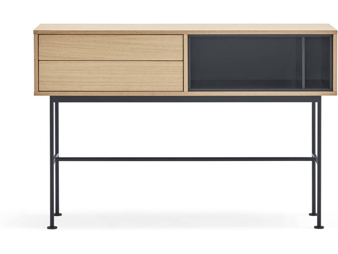 Mesa Consola BAZAR MONDIALE Yoko (Gris - 120x35x100 cm)