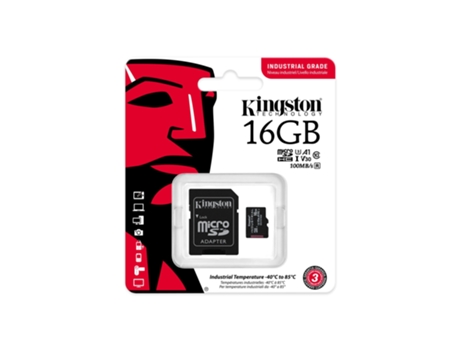 Kingston Technology Tarjeta de memoria industrial 16 Gb MicroSDHC UHS-I Clase 10