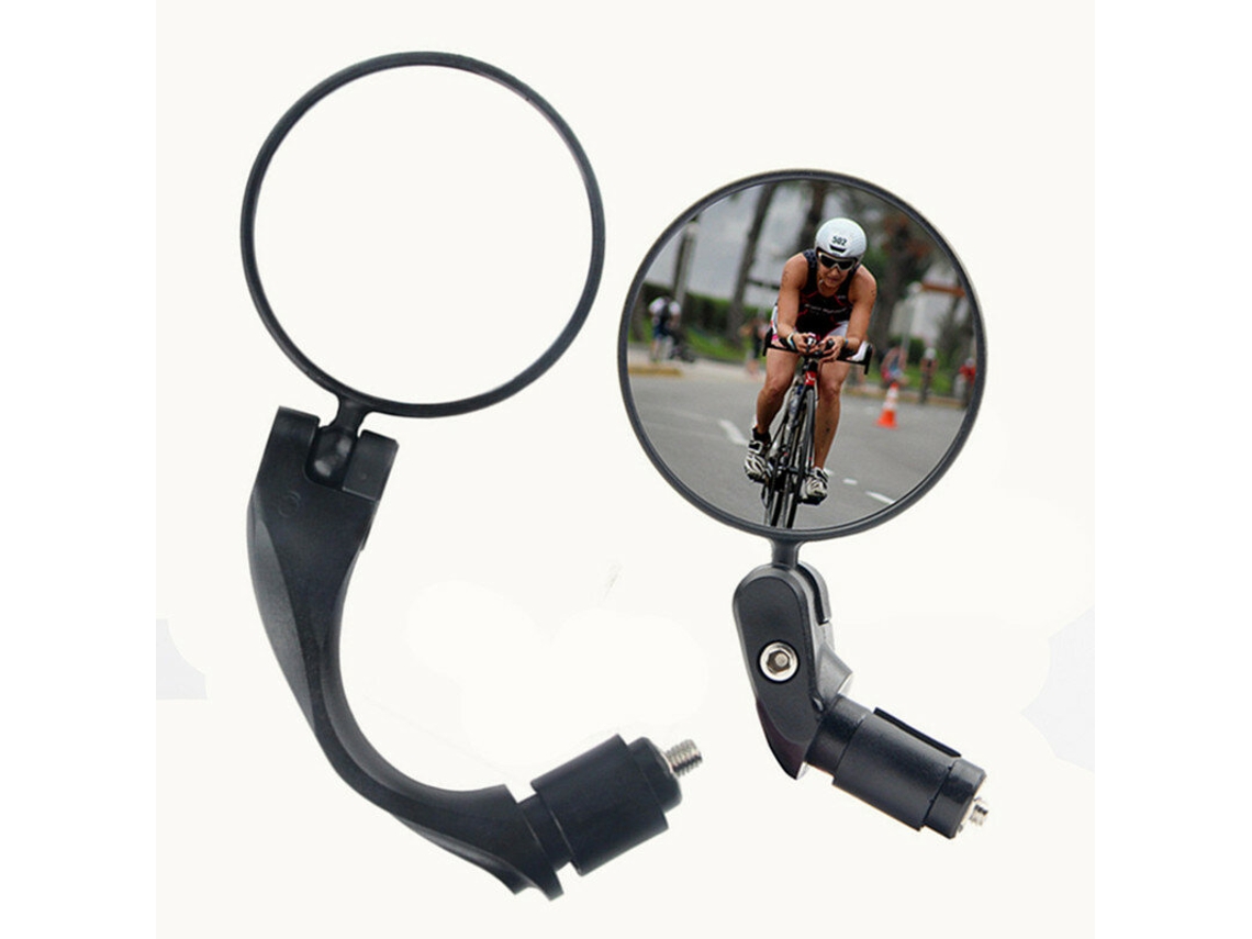 2 Espelhos Retrovisores Bicicleta Ajustáveis Lente Convexa Rotação 360° Espelho Segurança Guidão Montanha Estrada Refletor