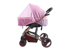 Mosquitera Universal Para Cochecito De Bebé, Suave, Cómoda, Transpirable, Rosa.