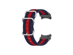 Pulsera De Reloj Inteligente De Tela, Correa De Reemplazo Para Watch 4 40/44mm, Classic 46/42mm, 3 Rayas Azul Rojo