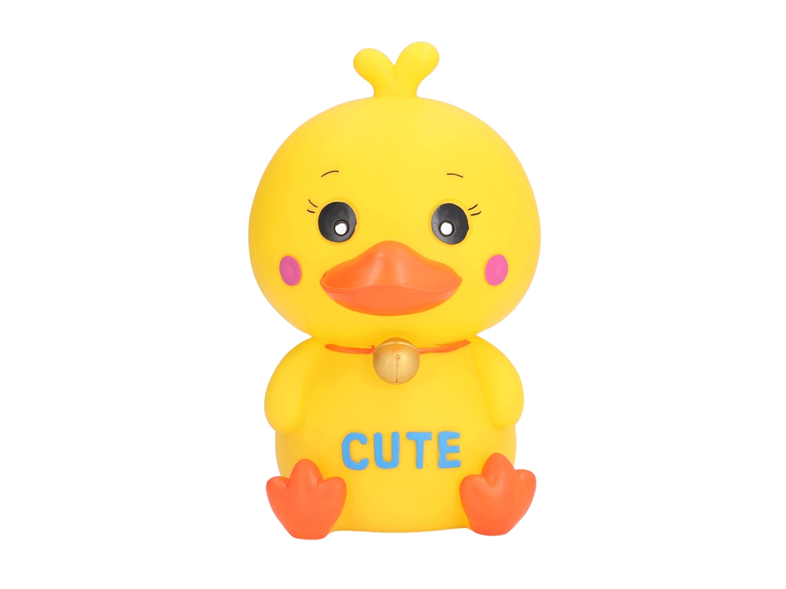 Lindo banco de juguete de cerdito y patito de dibujos animados para niños. Regalo ideal para niños.